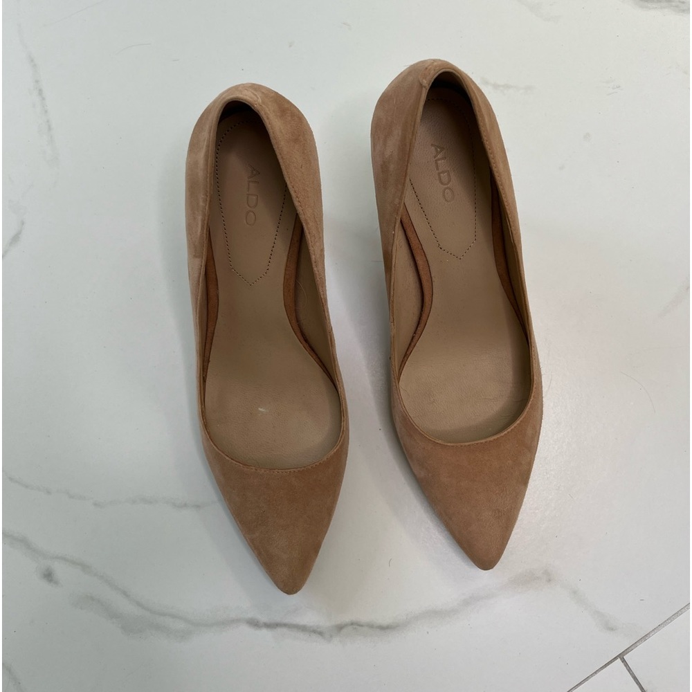 Aldo Women's Pointed Toe Suede Pumps in Light Brown